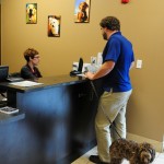 Checking in at the front desk